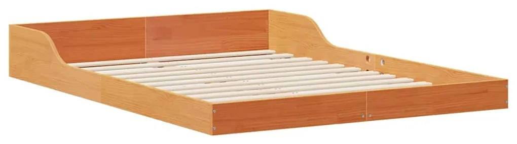 vidaXL Σκελετός Κρεβατιού Καφέ κεριού 120 x 200 cm Μασίφ ξύλο πεύκου