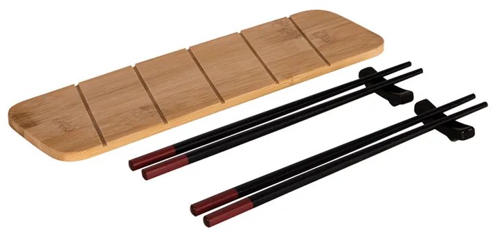 Σετ Σερβιρίσματος Sushi με 2 Ζευγάρια Chopsticks 2 Στηρίγματα και 1 Δίσκο 4