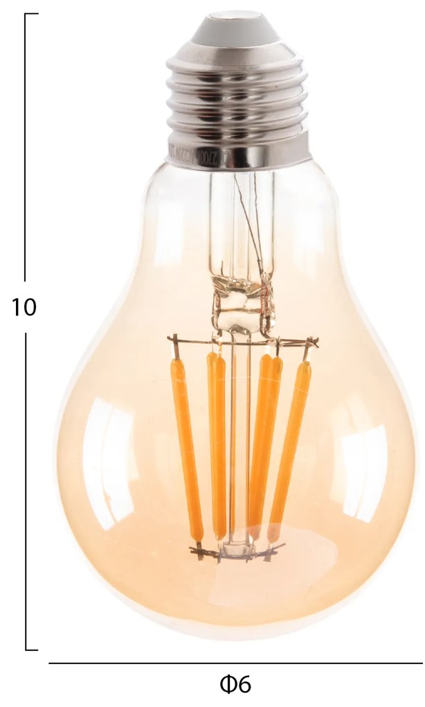 ΛΑΜΠΤΗΡΑΣ HM4045 LED FILAMENT 8W E27 3000K GOLD DIMMABLE - 5199194 - 3000K - HM4045