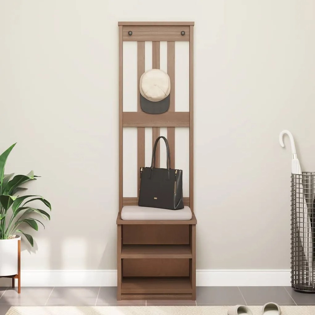 vidaXL Δέντρο χωλ "SANDNES" 45x40x159,5 εκ.Πεύκο μασίφ ξύλο