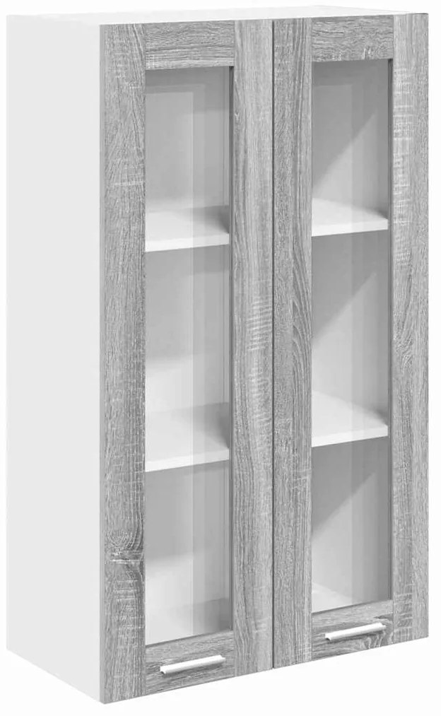 vidaXL Κρεμαστό ντουλάπι με αποθήκευση Γκρίζο Σονομα 60 x 31 x 100 εκ.