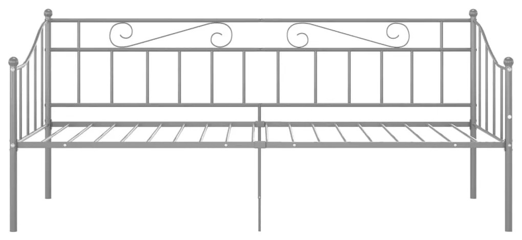 vidaXL Πλαίσιο για Καναπέ - Κρεβάτι Γκρι 90 x 200 εκ. Μεταλλικό