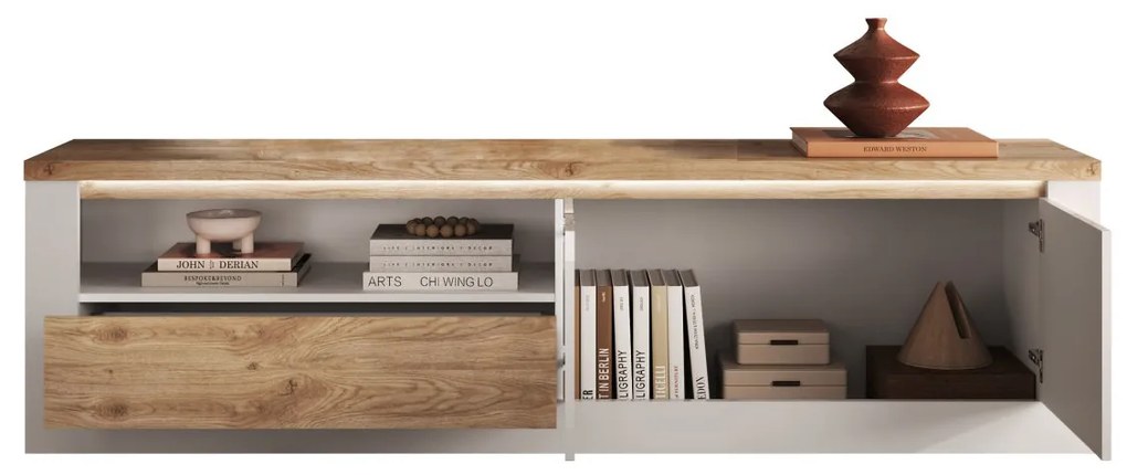 Έπιπλο Τηλεόρασης Ανθρακί Οξειδωμένο 121x43x57