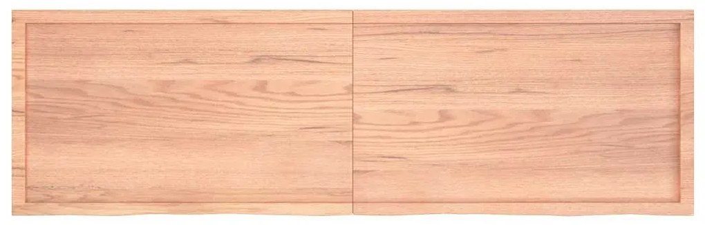vidaXL Ράφι Τοίχου Ανοιχτό Καφέ 200x60x(2-4)εκ. Επεξ. Μασίφ Ξύλο Δρυός