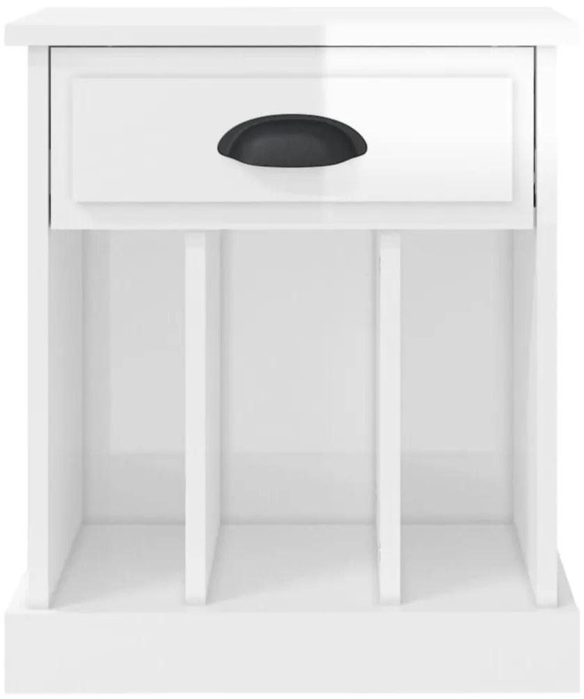 vidaXL Κομοδίνο Γυαλιστερό Λευκό 43 x 36 x 50 εκ.