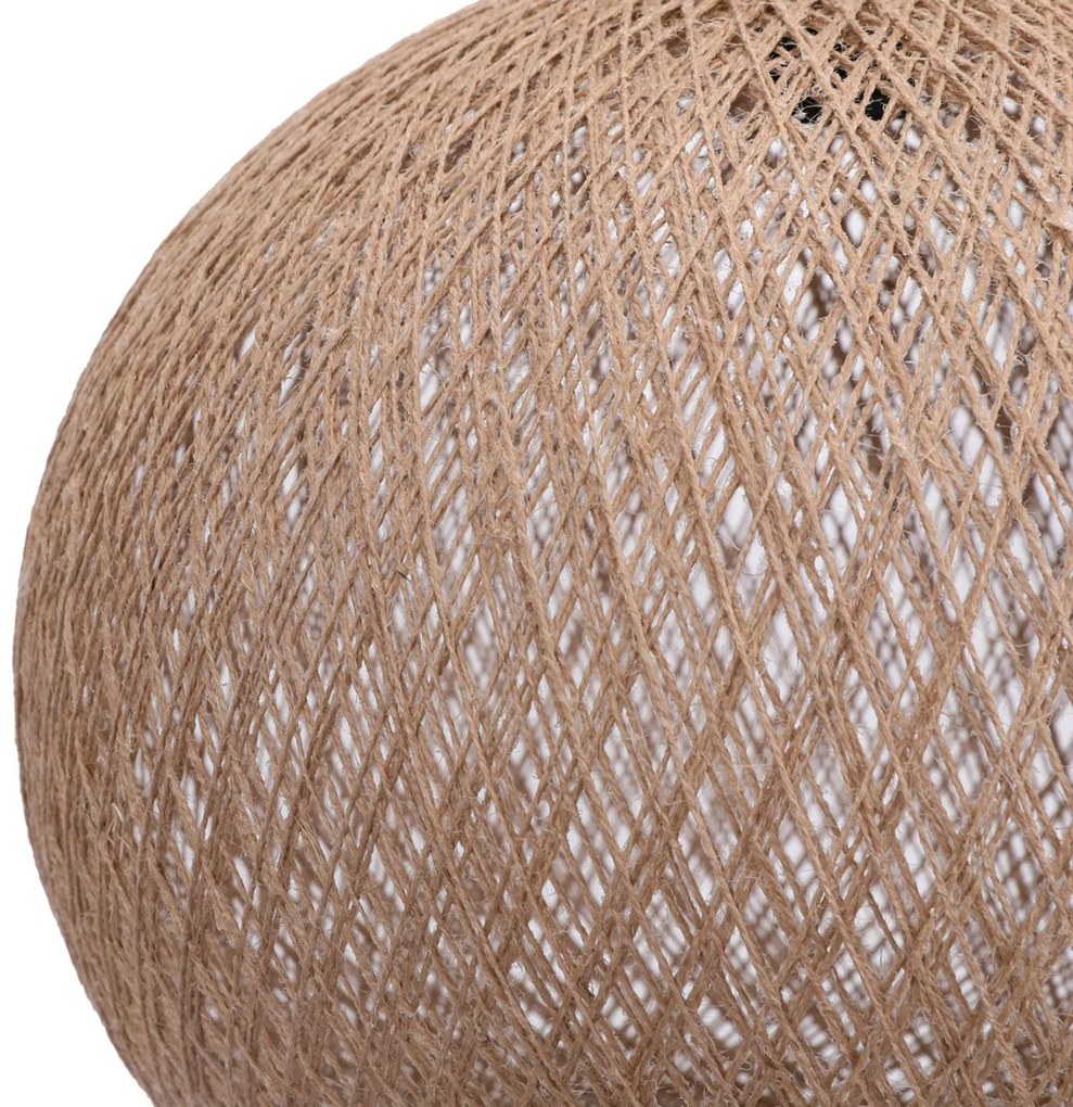 Φωτιστικό οροφής Κρεμαστό C7383.01 απο Σχοινί Μπέζ Φ38x70Υ εκ. 38x38x70 εκ.