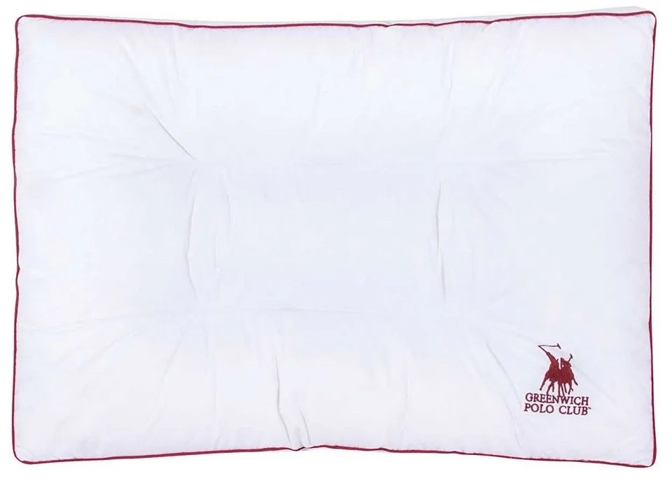 Μαξιλάρι Ύπνου Ανατομικό 2349 White-Red Greenwich Polo Club 50Χ70 Cotton-Microfiber