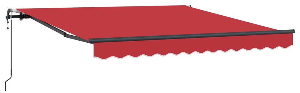 vidaXL Αυτόματη Ανασυρόμενη Τέντα Κόκκινη 350x250 cm