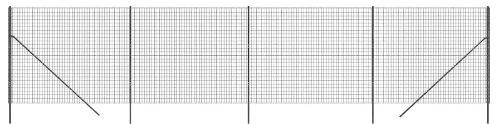 vidaXL Συρματόπλεγμα Περίφραξης Ανθρακί 2,2x10 μ. Γαλβανισμένο Ατσάλι