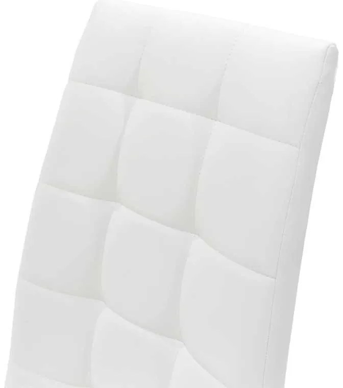 Καρέκλα Darrell pakoworld pu λευκό-βάση χρωμίου 42x49x106εκ