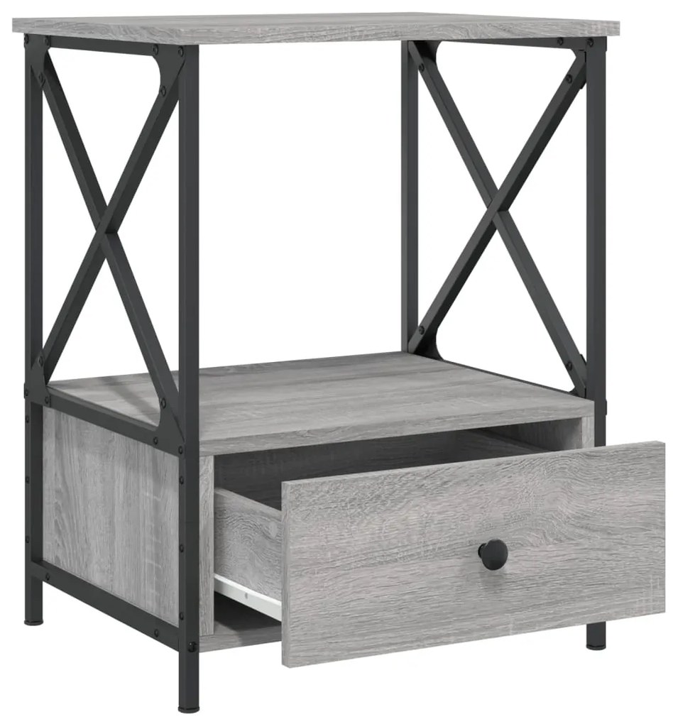 vidaXL Κομοδίνο Γκρι Sonoma 50 x 41 x 65 εκ. από Επεξεργασμένο Ξύλο