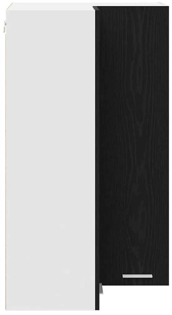 vidaXL Κρεμαστό ντουλάπι Μαύρος Δρυς και Λευκό 57 x 57 x 100 εκ.