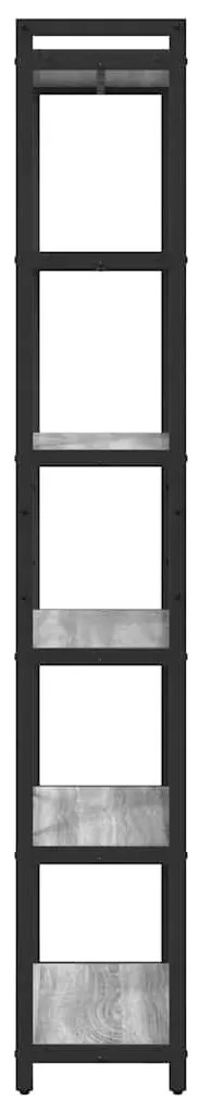 vidaXL Βιβλιοθήκη Γκρι sonoma 60 x 30 x 188 εκ Επεξεργασμένο ξύλο