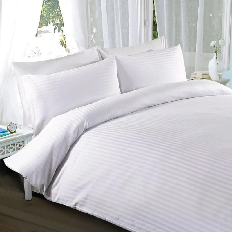Isadore Lorraine Σεντόνι Βαμβακοσατέν 260 TC King Size 280×300 – LS2 Ρίγα Λευκό