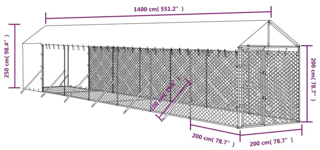 ΚΛΟΥΒΙ ΣΚΥΛΟΥ ΕΞ. ΧΩΡΟΥ ΜΕ ΟΡΟΦΗ ΑΣΗΜΙ 2X14X2,5 Μ. ΓΑΛΒ. ΑΤΣΑΛΙ 3190493