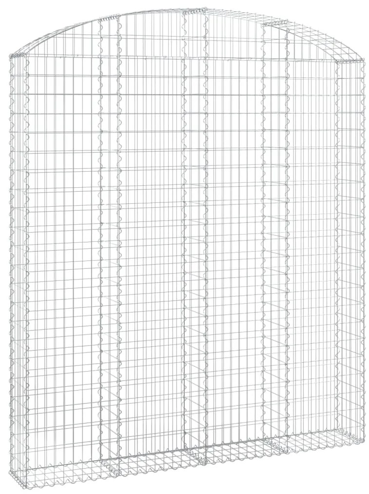 vidaXL Συρματοκιβώτιο Τοξωτό 200x30x220/240εκ. από Γαλβανισμένο Χάλυβα