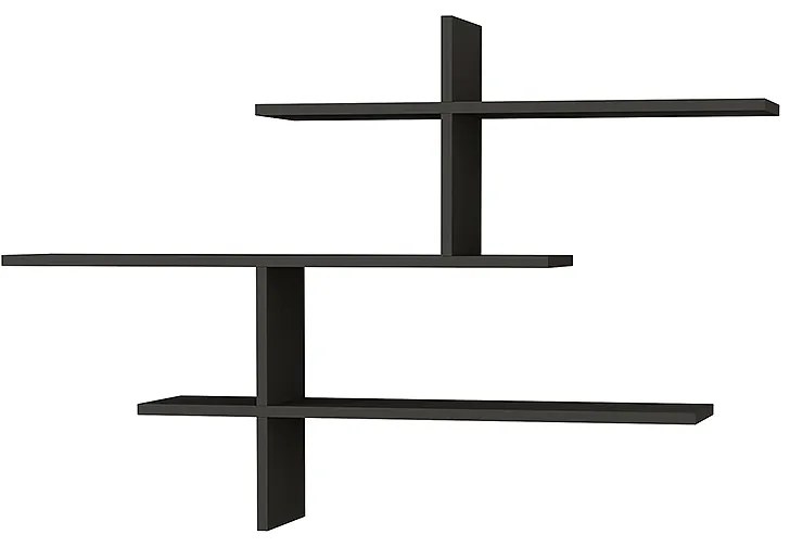 Ραφιέρα τοίχου Leo Megapap χρώμα ανθρακί 123x22x80εκ.