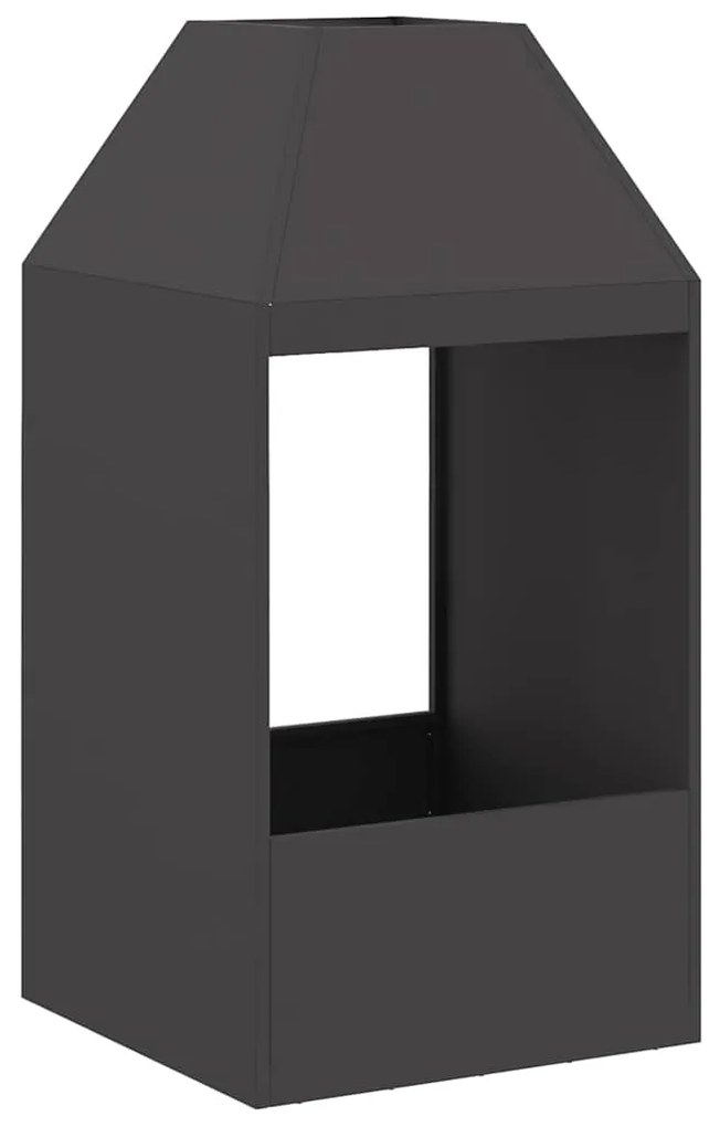 vidaXL Φωτιά Μαύρο 50 x 50 x 100 cm Κρύα έλαση από χάλυβα