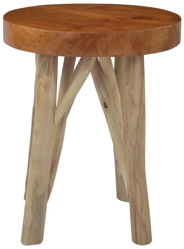 vidaXL Σκαμπό Καφέ από Ξύλο Teak