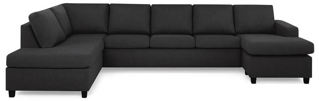 Γωνιακός Καναπές Scandinavian Choice C161, Μαύρο, 344x199x80cm