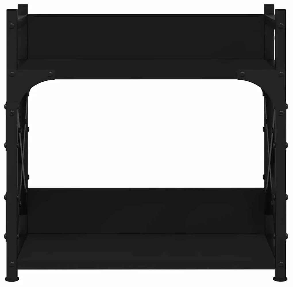 vidaXL Βάση Εκτυπωτή 2 Επιπέδων Μαύρη 40x20x40 εκ Επεξεργασμένο Ξύλο