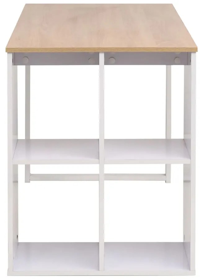vidaXL Γραφείο Δρυς και Λευκό 120 x 60 x 75 εκ.