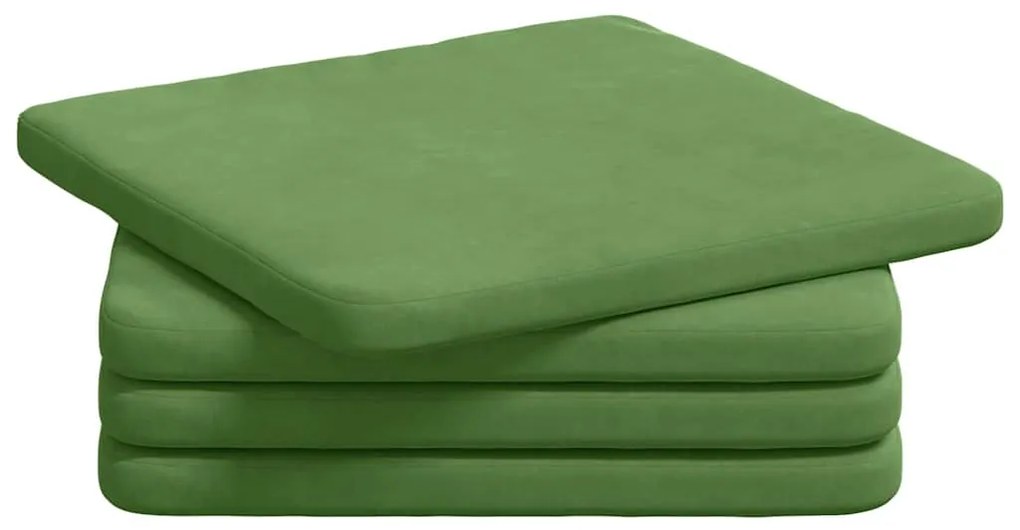 vidaXL Μαξιλάρια καθισμάτων 4 pcs Ανοιχτό Πράσινο 40 x 40 x 3 cm
