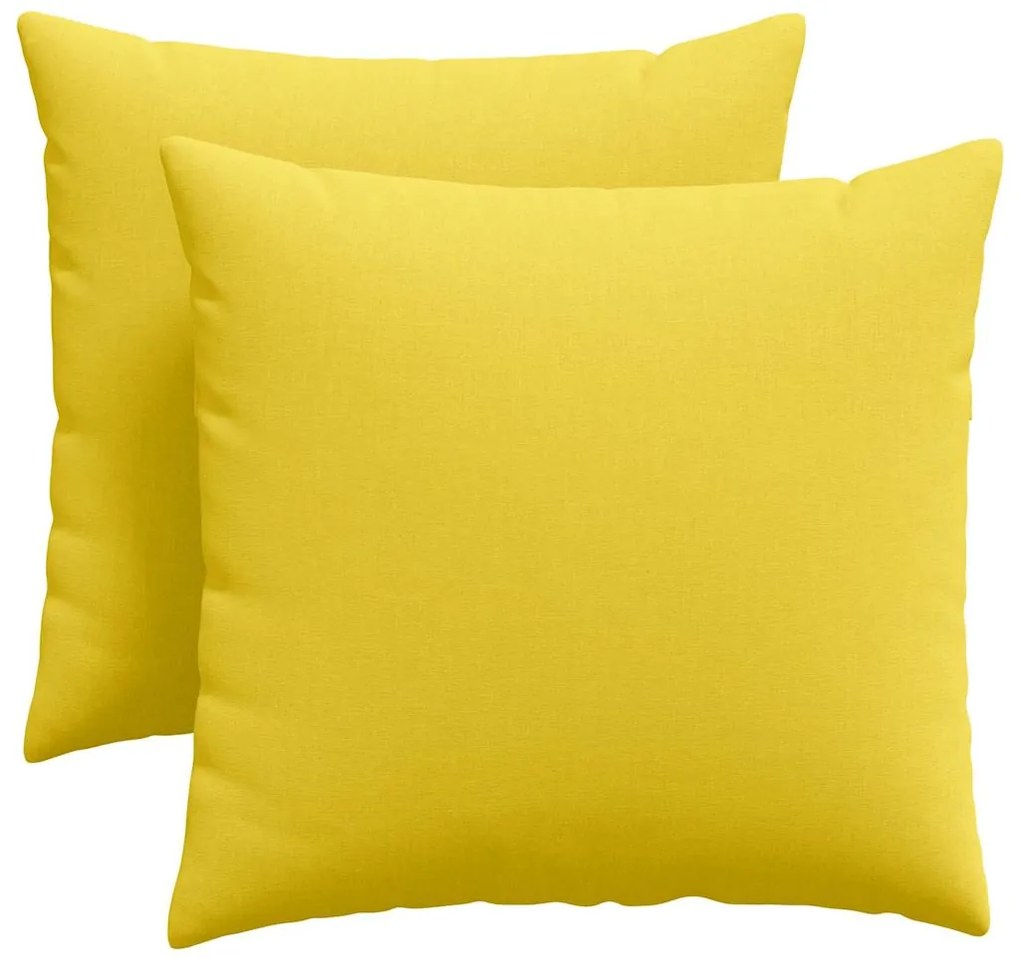 vidaXL Μαξιλάρι Καναπέ 2 pcs Απαλό Κίτρινο 45 x 45 cm ύφασμα