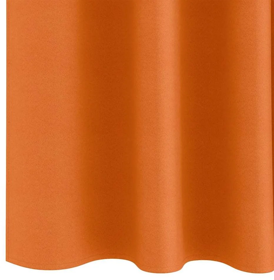 vidaXL Κουρτίνες με κουρτίνες 2 pcs Πορτοκαλί 175x140εκ. Πολυεστέρας
