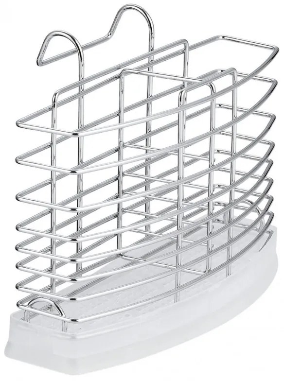 Στεγνωτήριο μαχαιροπήρουνων Rosberg R53003D, 20,7x9,5x15,2 cm, χρώμιο
