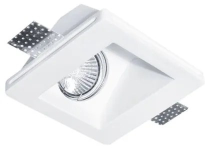 Σποτ οροφής CERAMIC DALTON INDIRECT SQUARE γύψινο χωνευτό Viokef 4116100