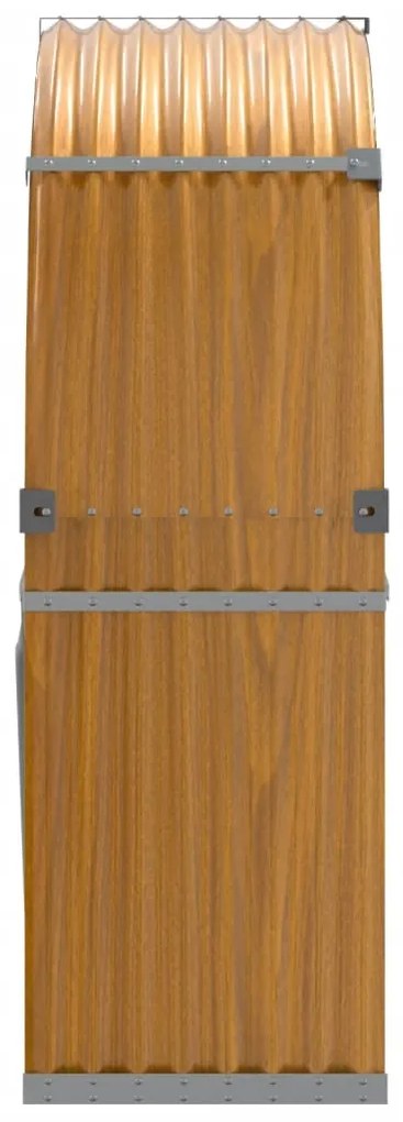 vidaXL Ξυλοθήκη Ξύλινη Όψη 120 x 45 x 140 εκ. από Γαλβανισμένο Ατσάλι