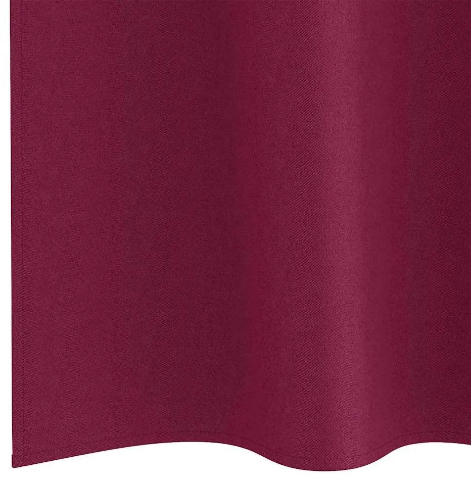 vidaXL Κουρτίνες με κουρτίνες 2 pcs Κόκκινο 225x140εκ. Πολυεστέρας