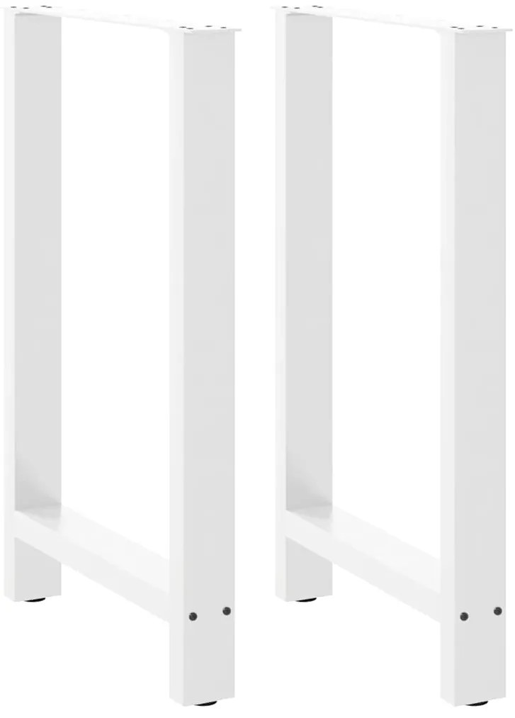 vidaXL Πόδια Τραπεζιού Μπαρ 2 τεμ. Λευκά 60x(90-91) εκ. Ατσάλι