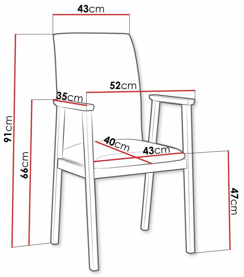 Καρέκλα Victorville 336, Ανοιχτό καφέ, Μαύρο, 91x43x40cm, 7 kg, Ταπισερί, Ξύλινα, Μπράτσα, Ξύλο: Σημύδα | Epipla1.gr