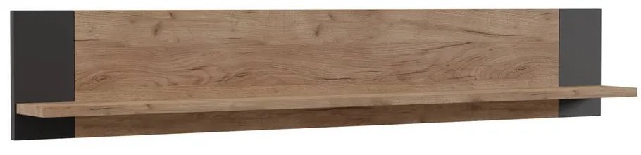 Ράφι τοίχου OLD WOOD Χρυσός Δρύς με Μαύρο 115.6x17.6x20εκ - SO-OLDSHELF