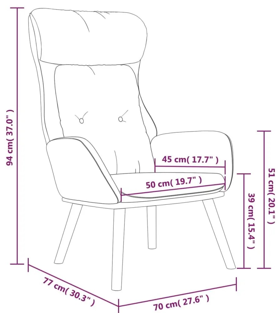 Πολυθρόνα Relax Σκούρο Γκρι Υφασμάτινη 70 x 77 x 94 εκ. (Π x Β x Υ) - Γκρι