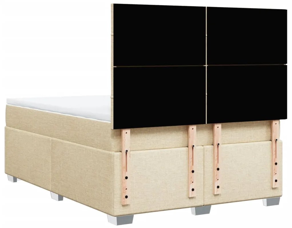 Κρεβάτι Boxspring με Στρώμα Κρεμ 160x200 εκ. Υφασμάτινο 3292844