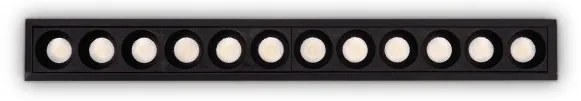 Χωνευτό Γραμμικό Φωτιστικό LED 20W Μαύρο 4000Κ Slim Lika 341705 Ideal Lux 341705
