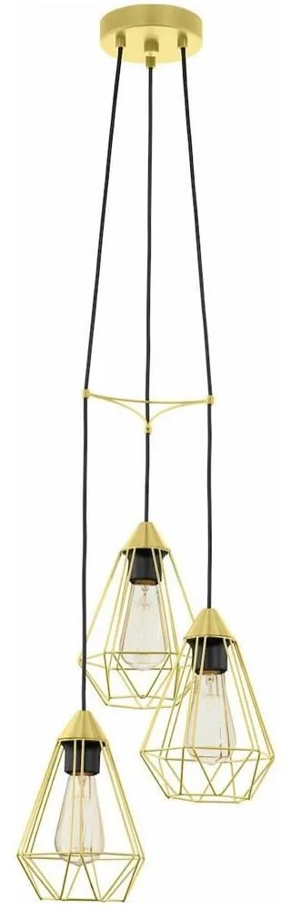 Φωτιστικό Οροφής 43683 Tarbes 3/E27 Ø310 Black-Brass Eglo Metal