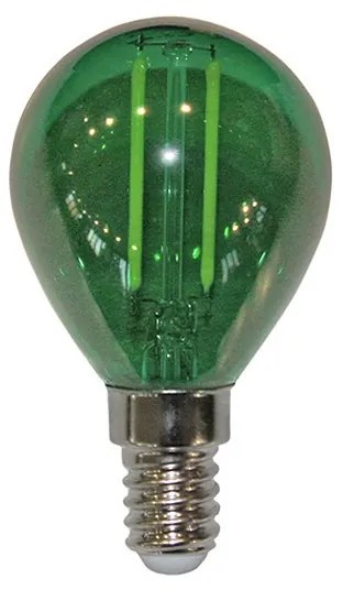 Adeleq Led Λάμπα Cog Σφαιρικό Ε14 2W 230V Πράσινο 13-14025