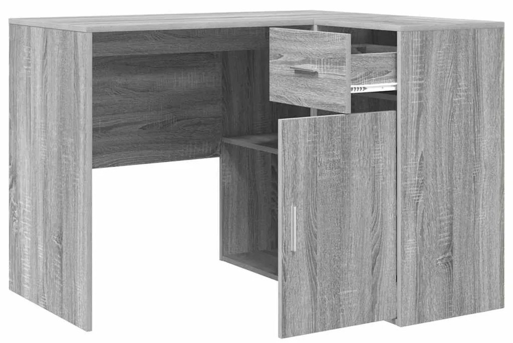 vidaXL Γωνιακό γραφείο με συρτάρι 2 pcs Γκρι sonoma 102 x 50 x 75 εκ