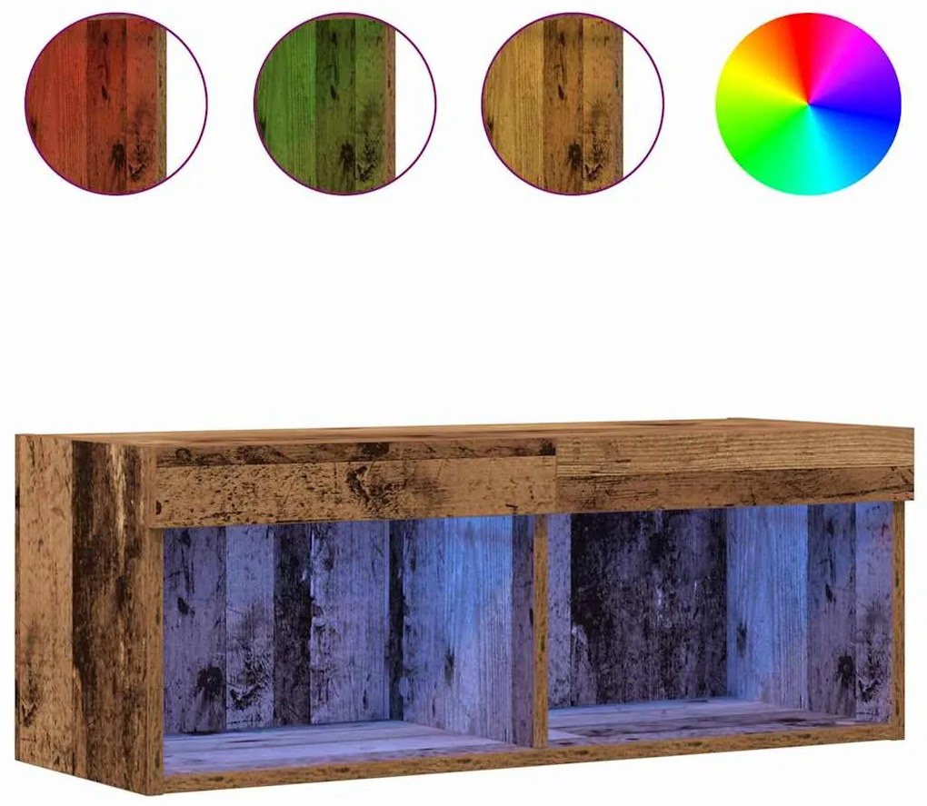 vidaXL Ντουλάπι TV Παλαιό ξύλο 80 x 30 x 30 εκ Επεξεργασμένο ξύλο