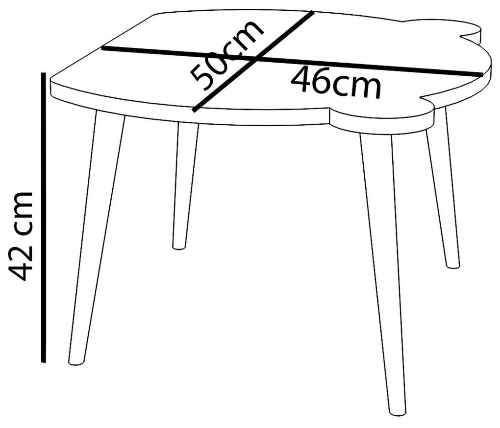 Τραπεζάκι Παιδικό AMAHLE Με Κάθισμα Μπλε MDF/Ξύλο 46x50x42cm - 14870185 - 14870185