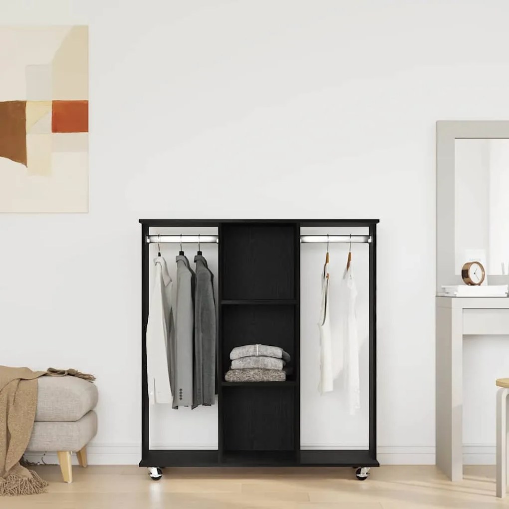 vidaXL Ντουλάπα Μαύρη δρυς 102 x 38 x 110 εκ. Επεξεργασμένο ξύλο
