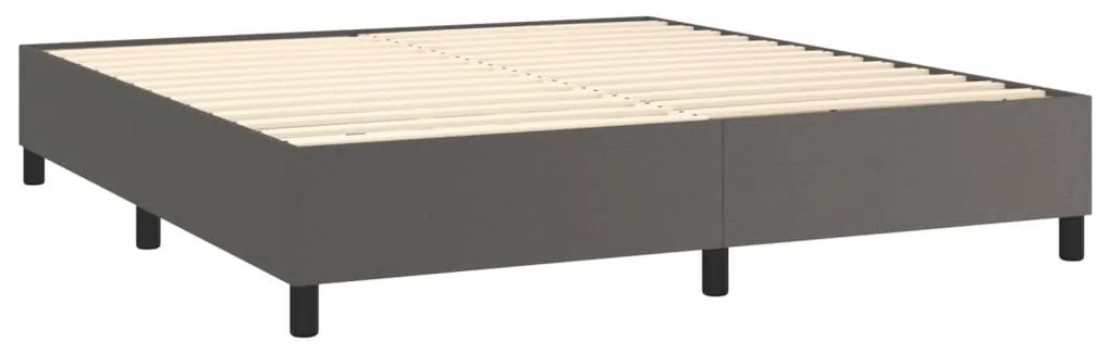 ΚΡΕΒΑΤΙ BOXSPRING ΜΕ ΣΤΡΩΜΑ ΓΚΡΙ 180X200 ΕΚ. ΣΥΝΘΕΤΙΚΟ ΔΕΡΜΑ 3132397