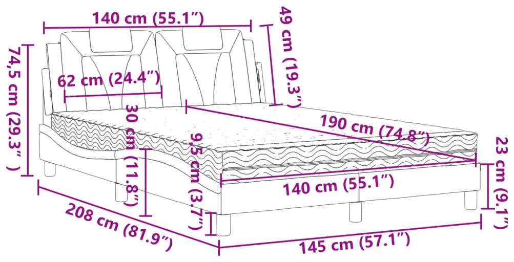 ΚΡΕΒΑΤΙ ΣΤΡΩΜΑ ΚΑΦΕ 140X190ΕΚ. ΑΠΟ ΣΥΝΘΕΤΙΚΟ ΔΕΡΜΑ 3208791