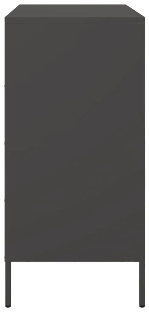 vidaXL Ντουλάπι Μαύρο 68x39x79 εκ. από Ατσάλι