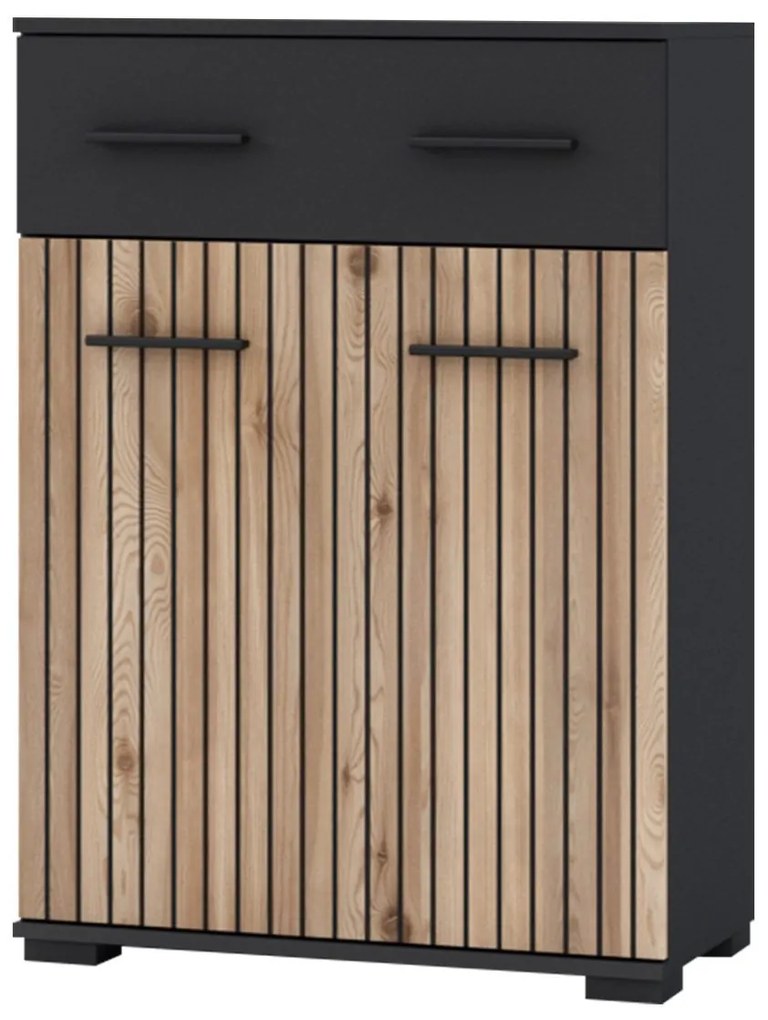 Μπουφές NERIA Artizan Oak/Ανθρακί 60x95.5x32cm
