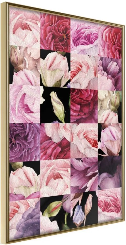 Αφίσα - Floral Jigsaw - 30x45 - Χρυσό - Χωρίς πασπαρτού